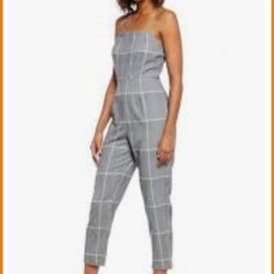 fab'rik plaid jumpsuit NWT